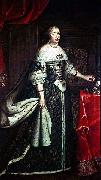 Charles Beaubrun Anne d'Autriche en costume royal oil